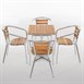 Mesa cuadrada para terraza Bolero 600mm fresno