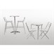 Mesa bistro redonda apilable Bolero 60cm acero inoxidable