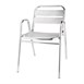 Sillones apilable Bolero 780mm aluminio
