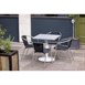 Silla con brazos Bolero aluminio-polietileno negro (Juego 4)