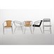Silla con brazos Bolero aluminio-polietileno negro (Juego 4)