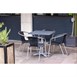 Silla con brazos Bolero aluminio-polietileno negro (Juego 4)