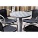 Silla con brazos Bolero aluminio-polietileno negro (Juego 4)