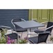 Silla con brazos Bolero aluminio-polietileno negro (Juego 4)