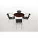 Silla con brazos Bolero aluminio-polietileno negro (Juego 4)