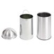 Papelera de acero inoxidable Bolero 40L plata