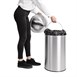 Papelera de acero inoxidable Bolero 40L plata