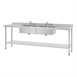 Fregadero de acero inox Vogue 2400 x 600mm