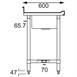 Fregadero de acero inox Vogue 2400 x 600mm