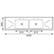 Fregadero de acero inox Vogue 2400 x 600mm