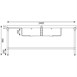 Fregadero de acero inox Vogue 2400 x 600mm