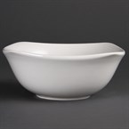 Cuencos cuadrados borde onda Olympia blancos 220mm