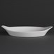 Fuentes ovaladas con asas Olympia blancas 290 x 166mm