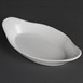 Fuentes ovaladas con asas Olympia blancas 230 x 130mm