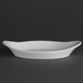 Fuentes ovaladas con asas Olympia blancas 230 x 130mm
