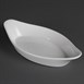 Fuentes ovaladas con asas Olympia blancas 253 x 140mm