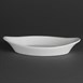 Fuentes ovaladas con asas Olympia blancas 253 x 140mm