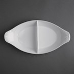 Plato con asas ovalado dividido Olympia