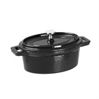 Mini-cacerola hierro fundido negro Vogue ovalada
