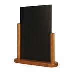 Pizarra de mesa Securit acabado teca 320 x 270mm