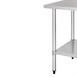 Mesa de acero inoxidable sin peto Vogue 900 x 700mm