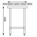 Mesa de acero inoxidable sin peto Vogue 1200 x 700mm