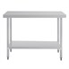 Mesa de acero inoxidable sin peto Vogue 1200 x 700mm