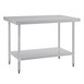 Mesa de acero inoxidable sin peto Vogue 1200 x 700mm