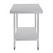 Mesa de acero inoxidable sin peto Vogue 1200 x 700mm