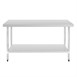 Mesa de acero inoxidable sin peto Vogue 1500 x 700mm