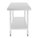 Mesa de acero inoxidable sin peto Vogue 1500 x 700mm