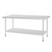 Mesa de acero inoxidable sin peto Vogue 1800 x 700mm