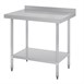 Mesa de acero inoxidable con peto Vogue 900 x 700mm