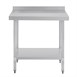 Mesa de acero inoxidable con peto Vogue 900 x 700mm