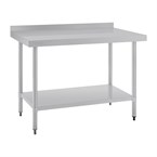 Mesa de acero inoxidable con peto Vogue 1200 x 700mm