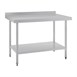 Mesa de acero inoxidable con peto Vogue 1200 x 700mm