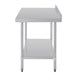 Mesa de acero inoxidable con peto Vogue 1200 x 700mm