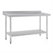 Mesa de acero inoxidable con peto Vogue 1500 x 700mm