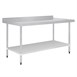 Mesa de acero inoxidable con peto Vogue 1800 x 700mm