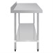 Mesa de acero inoxidable con peto Vogue 1800 x 700mm