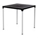 Mesa cuadrada con patas de aluminio Bolero 75cm negra