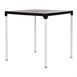 Mesa cuadrada con patas de aluminio Bolero 75cm negra