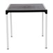Mesa cuadrada con patas de aluminio Bolero 75cm negra