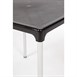 Mesa cuadrada con patas de aluminio Bolero 75cm negra