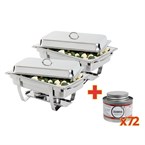 OFERTA ESPECIAL 2 chafing dish y 72 recargas de combustible Olympia