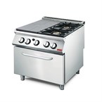 Cocina gas Gastro M placa 2 quemadores y horno 70/80 TPPCFG