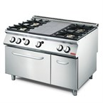 Cocina gas Gastro M placa 4 quemadores y horno GN2/1 70/120 TPPCFG2