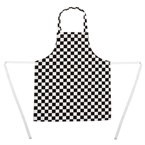 Delantal con peto para niños Whites cuadros blanco y negro