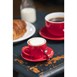 Plato taza café solo Olympia rojo