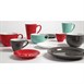 Plato taza café solo Olympia rojo